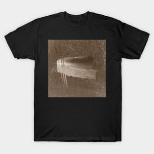 Minimalist Abstract Pattern in Bronze Shades T-Shirt
